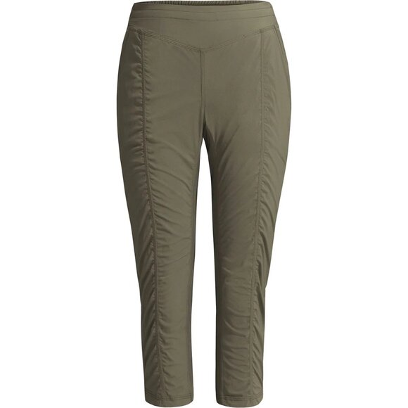 Indygena (Indyeva) Viaxe Capris Olive Green Pull  On Hiking Pants Women's Small - Picture 1 of 11